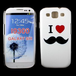 Samsung Galaxy S3 I Love Mustache Design Case